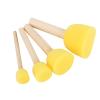 Walfront 4 Foam Brushes with Wooden Handle view 3