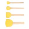 Walfront 4 Foam Brushes with Wooden Handle view 4