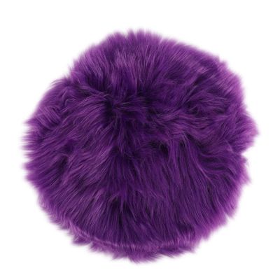 Tumintu Faux Sheepskin Pillow 30cm (Purple Round)