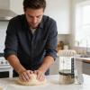 Sourdough Starter Lid | 8-10 cm Container Linen Fabric view 2