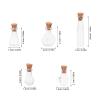 VICASKY 20 Mini Glass Wish Bottles with Corks, 5 Shapes view 2