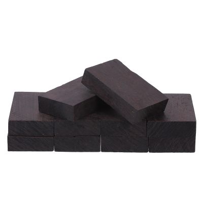 10 Unfinished Black Rectangular Wood Carving Blocks for DIY