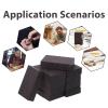 10 Unfinished Black Rectangular Wood Carving Blocks for DIY view 3