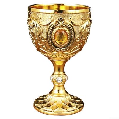 30ml Vintage Metal Wine Cup for Champagne Service and Table Decoration (Gold)