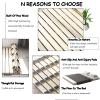 Foldable Wooden Mattress Support Slats, Moisture-Resistant Breathable Bed Board, 47.0 x 47.0 in view 4