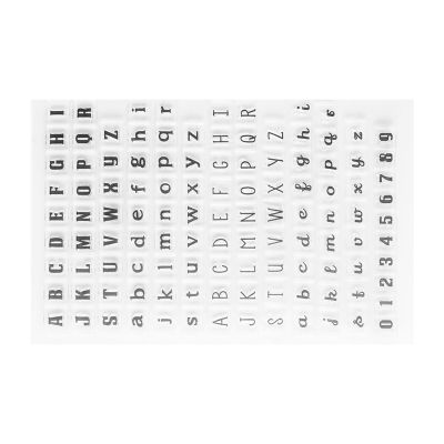 Phefop Transparent Typewriter Alphabet Stamps
