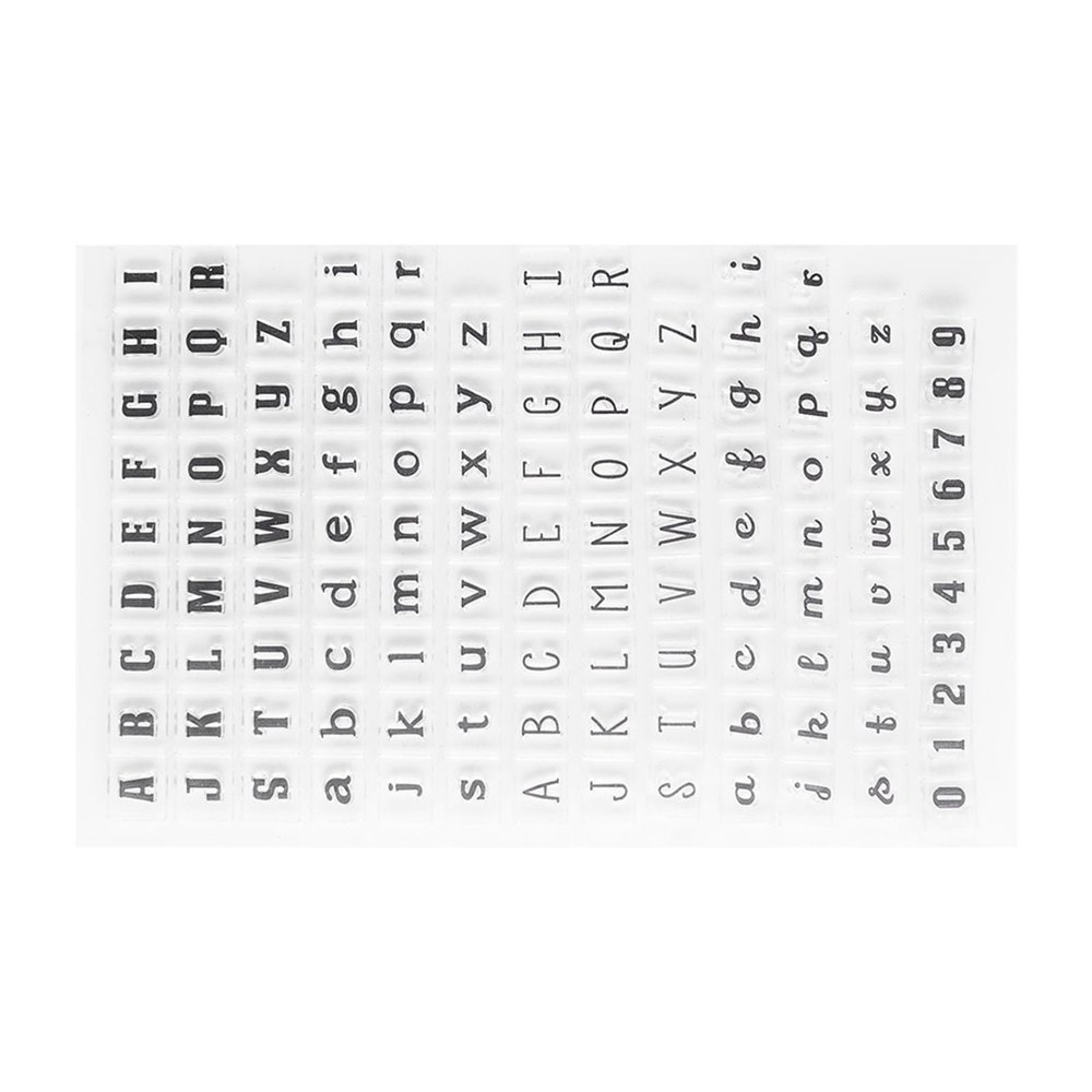 Phefop Transparent Typewriter Alphabet Stamps