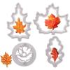 Phefop 4-Piece Christmas Leaf Cookie Cutter Set view 2