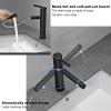 White Undermount Ceramic Sink with Washboard and Faucet view 4