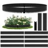 Dibaful 107.5 cm x 10 Metal Corten Steel Lawn Edging, Flexible Garden Border, Black, 20 cm view 1