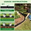 Dibaful 107.5 cm x 10 Metal Corten Steel Lawn Edging, Flexible Garden Border, Black, 20 cm view 3