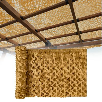 Sand Camouflage Net, 7 x 10 m, Outdoor Shade and Privacy Screen