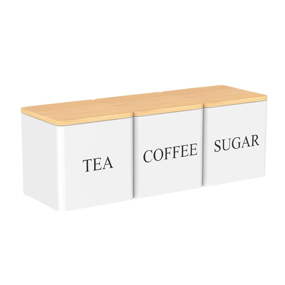 Airtight Coffee Containers, 3-Pack, 500 ml Sugar Canister | Vintage Storage Containers