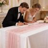 Table Runner - 100cm White Pearl Design view 4