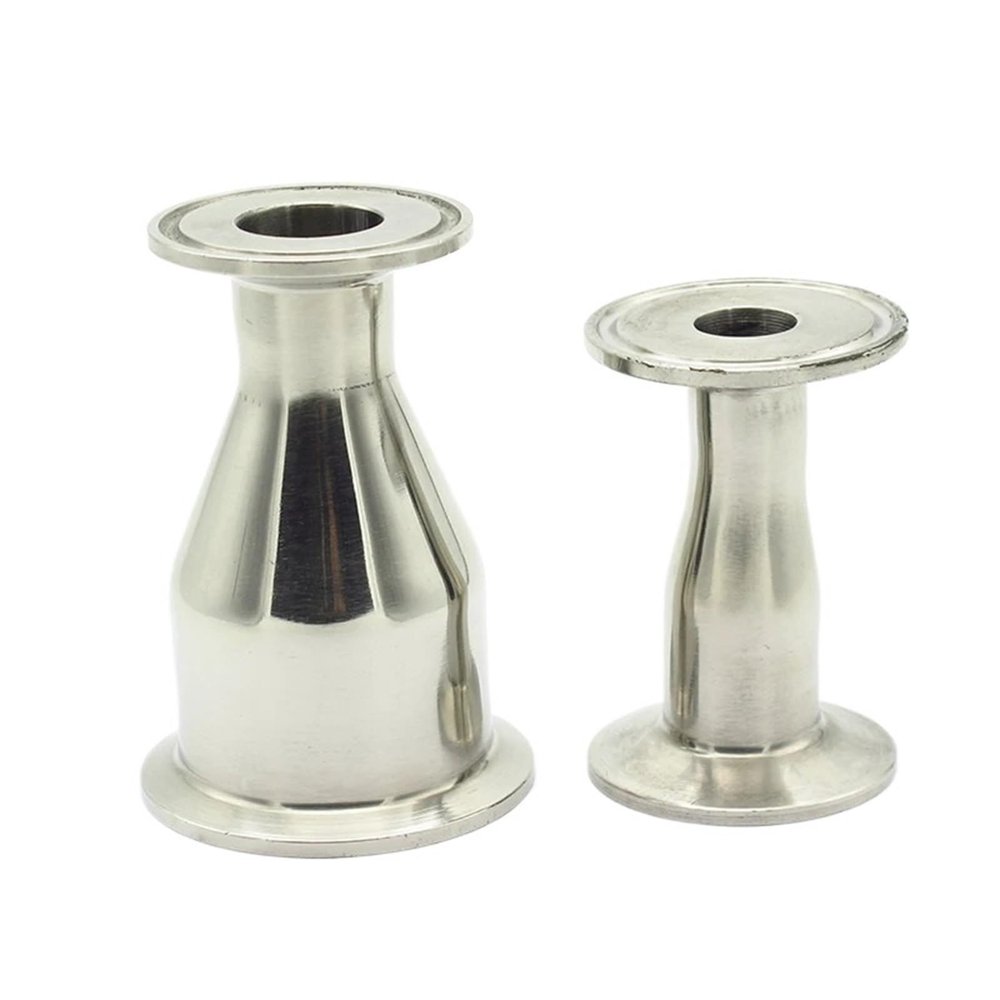 YZWRWRMKTB 102/108/114/133/159 mm Pipe OD 304 Stainless Steel Ferrule Pipe Fitting Reducer, Tri-Clamp Fit (159x108F183x119)