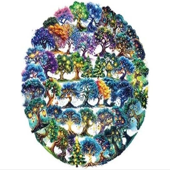 Nivofu 50 Pcs Fantasy Tree Stickers