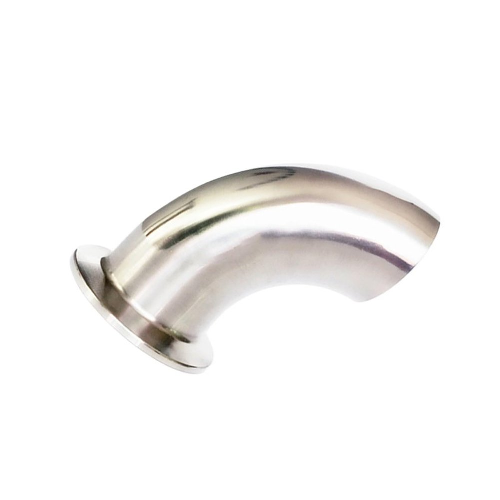 MDBJTCYZN 16/19/22/25/32/38/45/48/51/57/63/76/89 mm OD 304 SS Ferrule Elbow Pipe Fitting, Fits Tri-Clamp (51 mm Ferrule OD 64)
