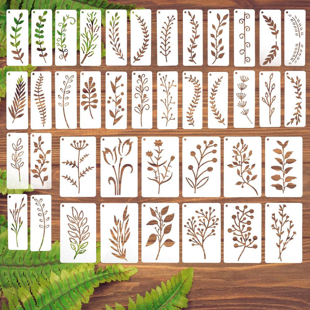 40-Piece Wildflower Stencil Set