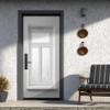 Minimalist White Door Wallpaper, 95 x 205 cm, Optical Illusion Self-Adhesive Removable PVC Sticker view 1