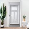 Minimalist White Door Wallpaper, 95 x 205 cm, Optical Illusion Self-Adhesive Removable PVC Sticker view 2
