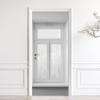 Minimalist White Door Wallpaper, 95 x 205 cm, Optical Illusion Self-Adhesive Removable PVC Sticker view 4