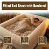 RIDEONMOP Bordered Fitted Sheet with Removable Sides, Pink, 135 x 200 cm view 2