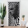 3D Self-Adhesive Door Film, Black and White, 80 × 200 cm view 2