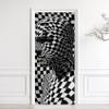 3D Self-Adhesive Door Film, Black and White, 80 × 200 cm view 4