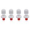 Sturdy Wine Bottle Stopper with Hand Press Closure for Beer, Vinegar, and Mineral Water Bottles (4 Pack White) view 2