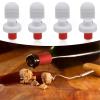 Sturdy Wine Bottle Stopper with Hand Press Closure for Beer, Vinegar, and Mineral Water Bottles (4 Pack White) view 3