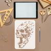FINGERINSPIRE Skull Stencil with Skeleton Design and Brush 21x29.7cm Reusable for Painting Wood, Walls, Fabrics, and Furniture DIY Home Decor view 3