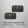 2 Pack Blood Type Patch A+ with Velcro, 5cm x 3cm Olive view 3