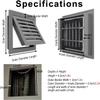 AVLLSO Aluminum Weatherproof Ventilation Access Panel, Removable Service Hatch for Dryer, 17.7 x 27.6 in (45 x 70 cm) view 2