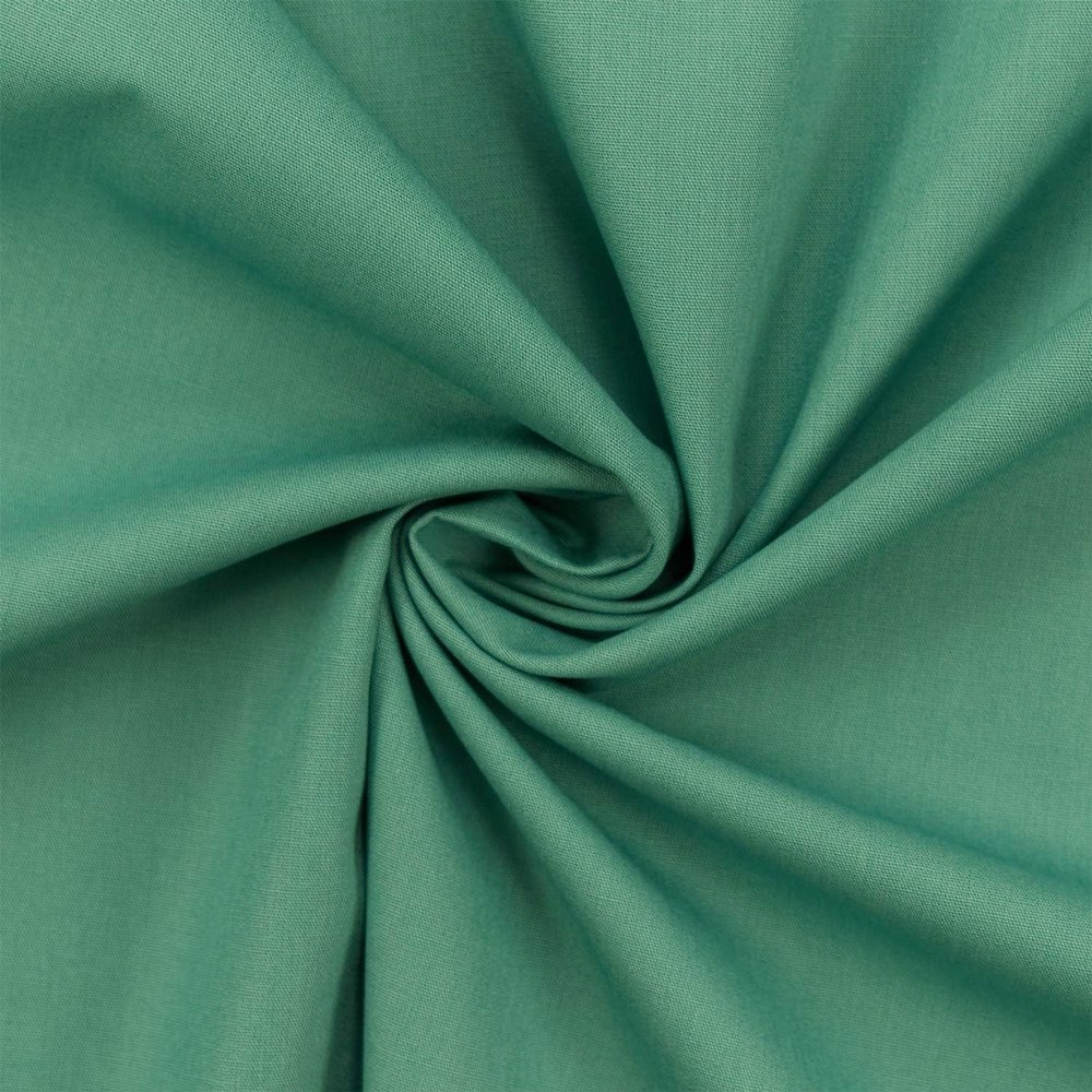 Cotton Poplin Fabric, 100% Cotton, Solid Cyan