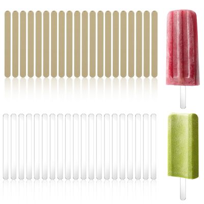 40 Pack Reusable Acrylic Ice Cream Sticks