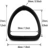 JENWUN Metal D-Rings, Black, 3.8 cm Inner Diameter, 12 Pieces view 3