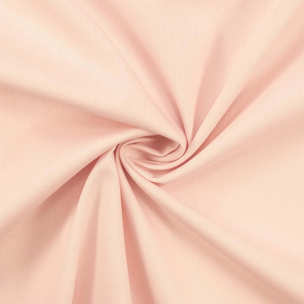 Cotton Poplin Fabric, 100% Cotton, Solid Powder (Length: from 50cm / Width: 148cm)