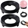 Hbbgdiy 2-Pack Crystal Ball Stands, 7.6 cm, Black view 1