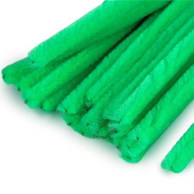 20-Pack Chenille Pipe Cleaners, 6mm Diameter, 30cm Length, 28 Colors Available