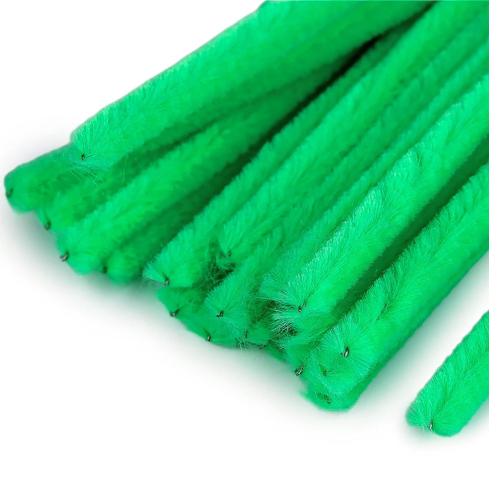 20-Pack Chenille Pipe Cleaners, 6mm Diameter, 30cm Length, 28 Colors Available