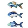 3-Piece Wooden Fish Wall Hanging Set view 1