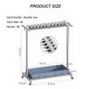 Floor-Standing Stainless Steel Cleaning Tool Cart with Wheels and Water Basin view 2
