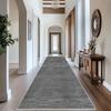 Gray Washable Non-Slip Runner Rug for Hallway or Kitchen, 110 x 250 cm view 2