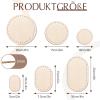 Cheynn Crochet Basket Bases, 6 Wooden Bottoms for DIY Bags view 2