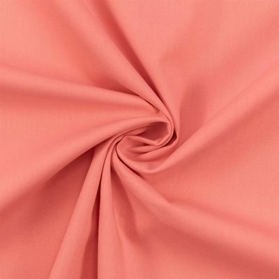 Cotton Poplin Fabric, 100% Cotton, Coral