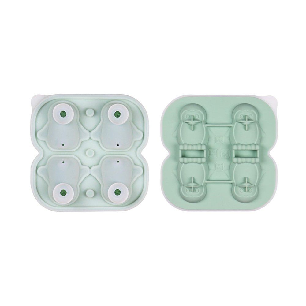 Penguin Silicone Ice Cube Tray with Stackable Lid