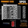 FINGERINSPIRE 5-Piece Animal Pattern Border Stencil Set view 2