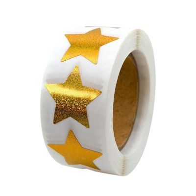 Gold Star Stickers, 500 Pieces, Self-Adhesive Craft Stickers