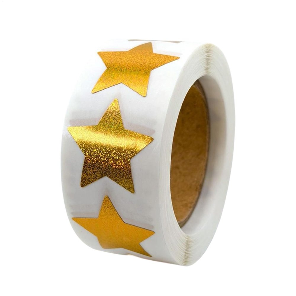Gold Star Stickers, 500 Pieces, Self-Adhesive Craft Stickers