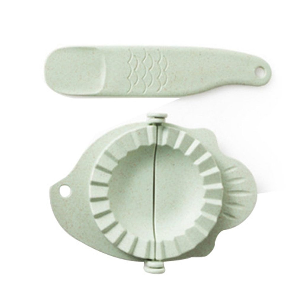 WGFOIP Dumpling Maker Set, Hanging, Multifunctional Manual Press Spoon Combination for Easy Dumpling Making in the Kitchen, Food-Grade PP Plastic (Green)